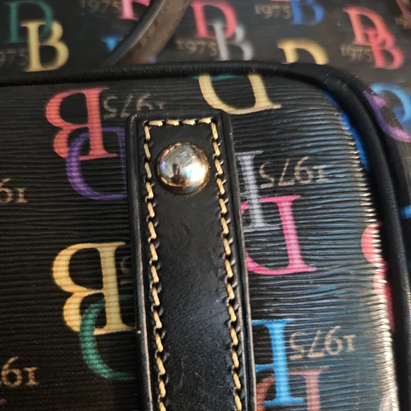 Dooney & Bourke Black Multicolor Logo Tote - Picture 2 of 9